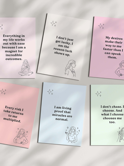 Lucky Girl Affirmations Cards