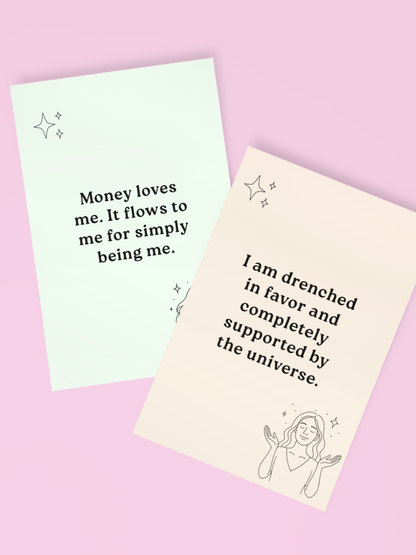 Lucky Girl Affirmations Cards