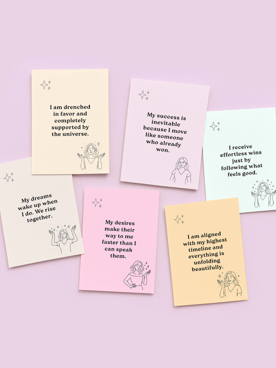 Lucky Girl Affirmations Cards