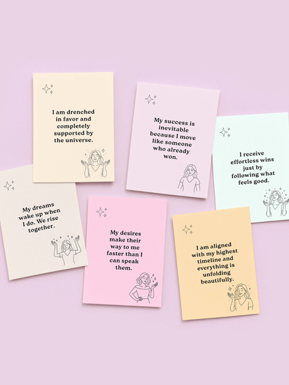 Lucky Girl Affirmations Cards